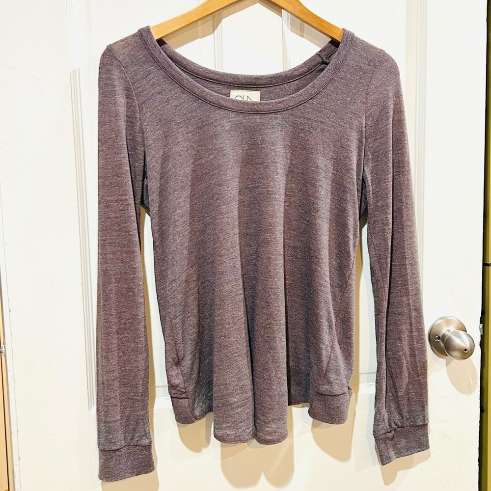 Chaser x Revolve Open Back Knit Top Taupe Cotton Blend Size M - Picture 3 of 7